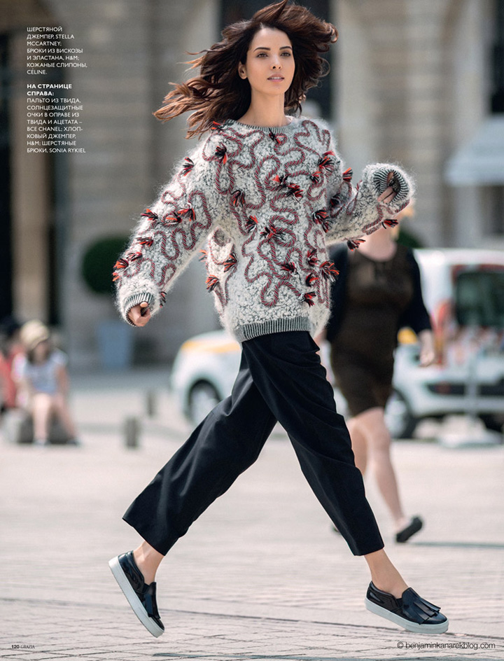 Hanaa Ben Abdesslem《Grazia》俄羅斯版2014年9月號(hào)