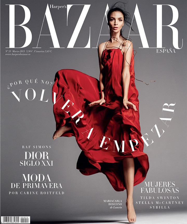 Mariacarla Boscono《Harper’s Bazaar》西班牙版2015年3月號(hào)