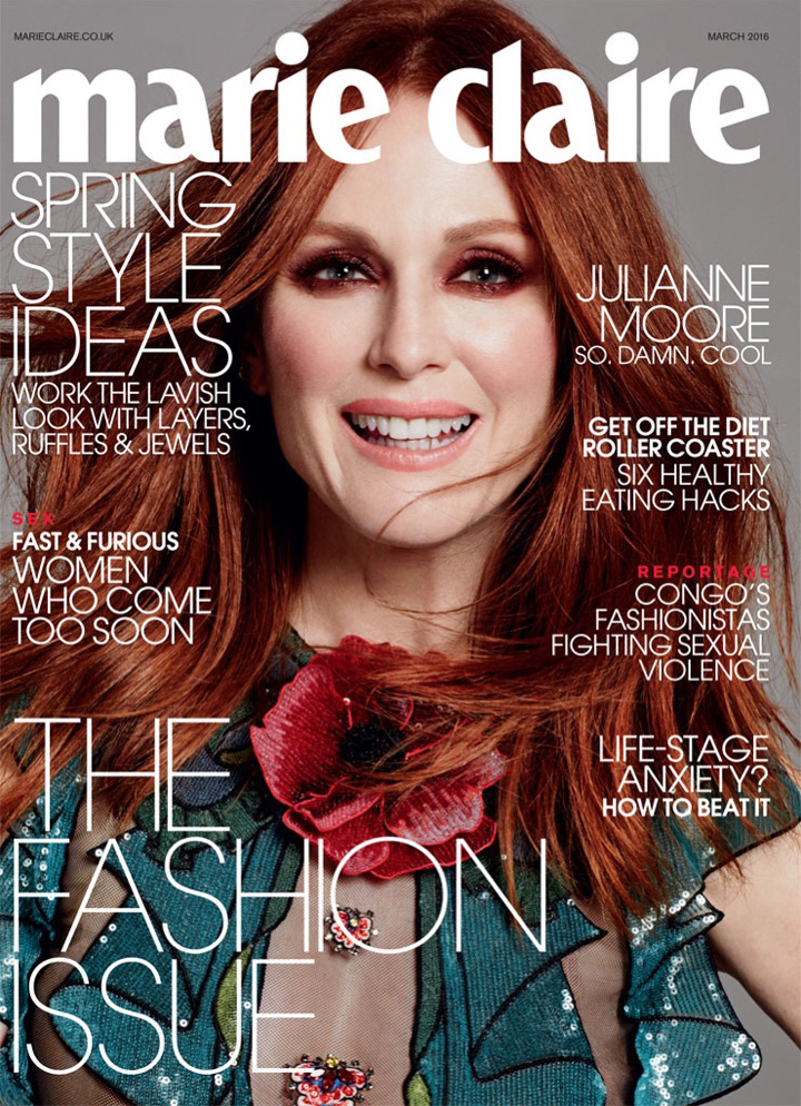 Julianne Moore《Marie Claire》英國(guó)版2016年3月號(hào)