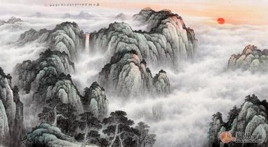 最蕩氣回腸的客廳山水畫，泰山日出山水畫品評(píng)